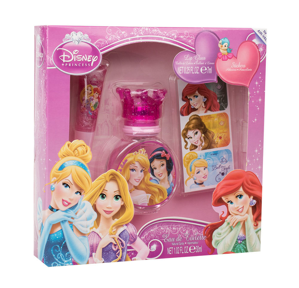 Disney Princess Princess 30ml EDT 30 ml + ip gloss 7 ml + stickers Kvepalai Vaikams EDT Rinkinys