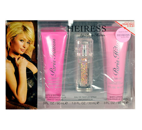 Paris Hilton Heiress 30ml Edp 30ml + 90ml body lotion + 90ml shower gel Kvepalai Moterims EDP Rinkinys (Pažeista pakuotė)
