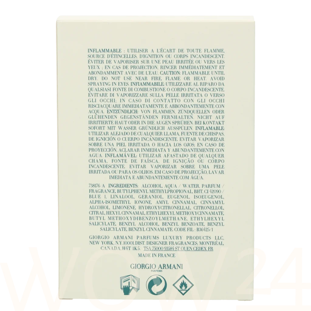 Armani Armani Acqua Di Gio Pour Femme Edt Spray 100 ml kvepalai Moterims EDT
