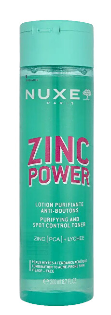 Nuxe Zinc Power Purifying And Spot Control Toner Valomasis vanduo Micelinis valomasis vanduo Unisex