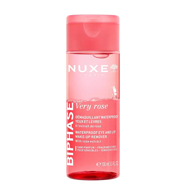 Nuxe Very Rose Biphase Waterproof Eye and Lip Make-up Remover Akių makiažo valiklis Moterims