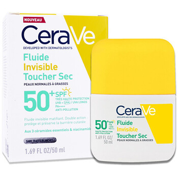 Cerave Invisible Dry Touch Fluid Sunscreen Veido apsauga nuo saulės Unisex