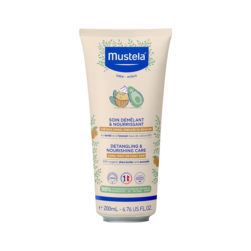 Mustela B&eacute;b&eacute; Detangling & Nourishing Care Nenuplaunama plaukų priežiūros priemonė