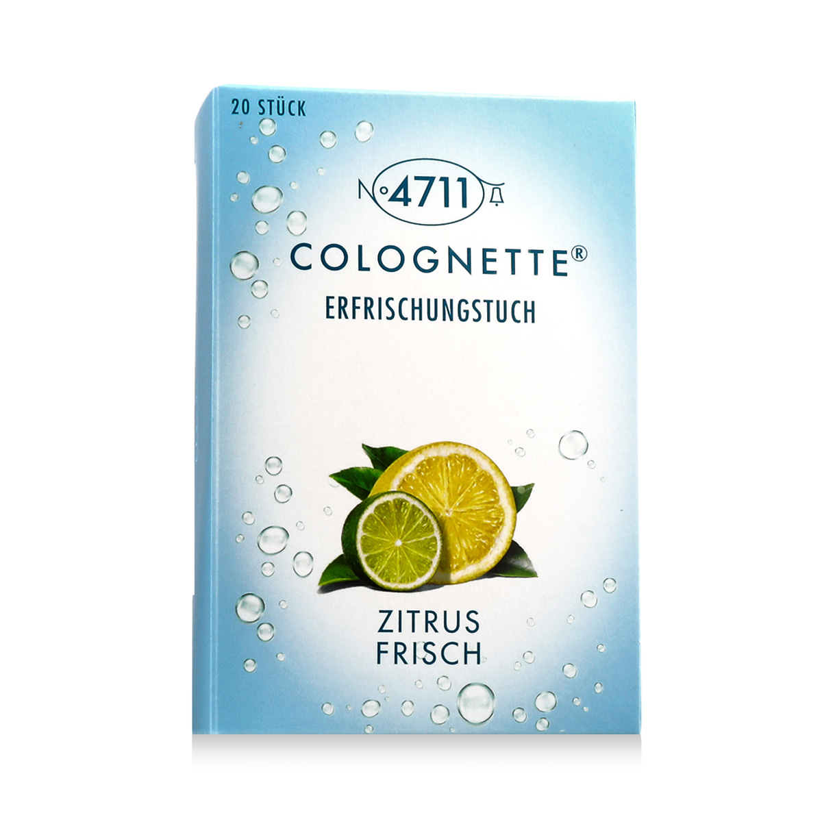 4711 Colognette Refreshing Lemon Tissues 20vnt drėgnos servetėlės