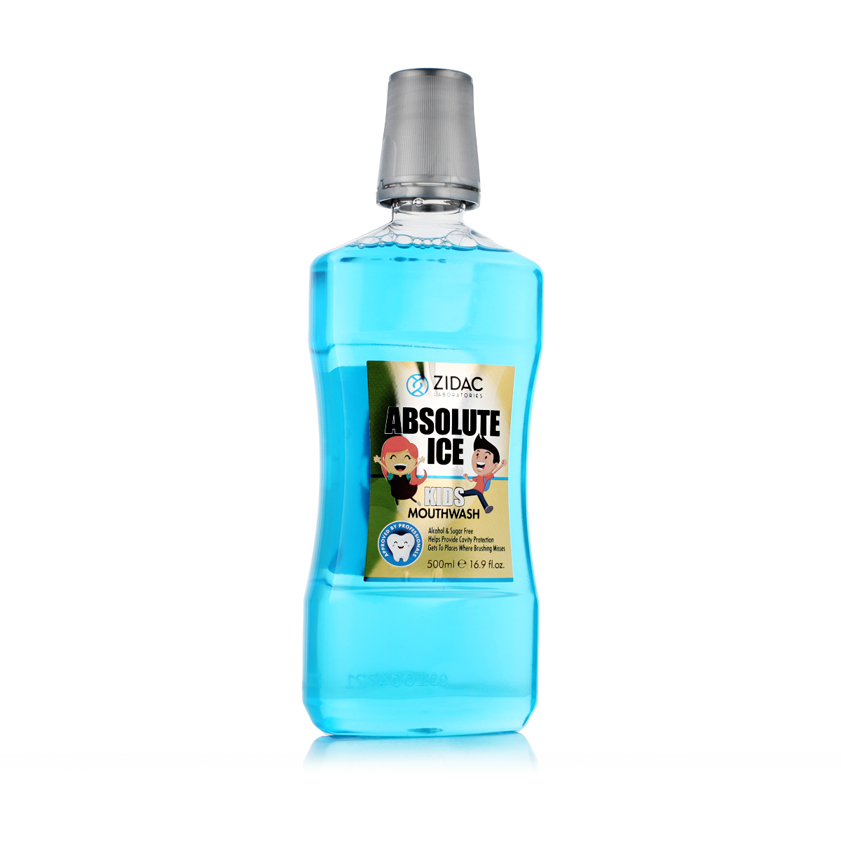 Zidac Laboratories Absolute Ice Kids Mouthwash 500ml dantų skalavimo skystis