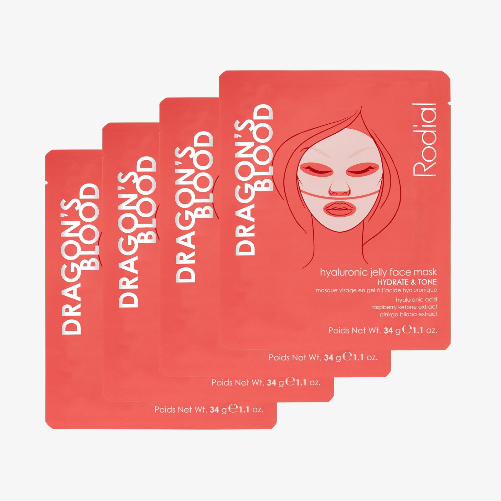 Rodial Rodial Dragon's Blood Hyaluronic Jelly Face Mask Moterims
