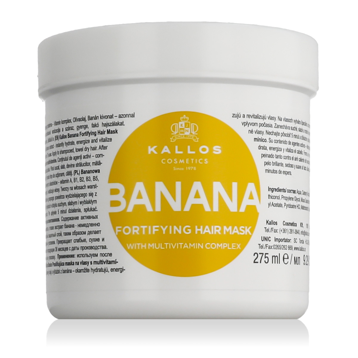 Kallos cosmetics Banana 275 ml