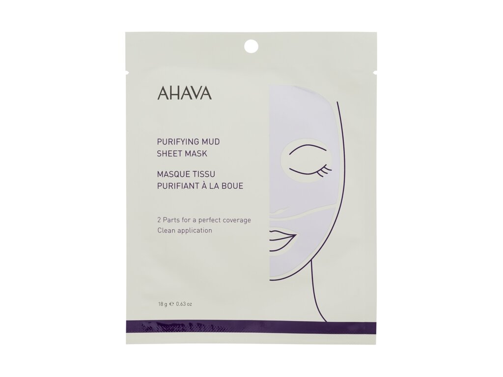 AHAVA Purifying Mud Sheet Mask Veido kaukė Moterims
