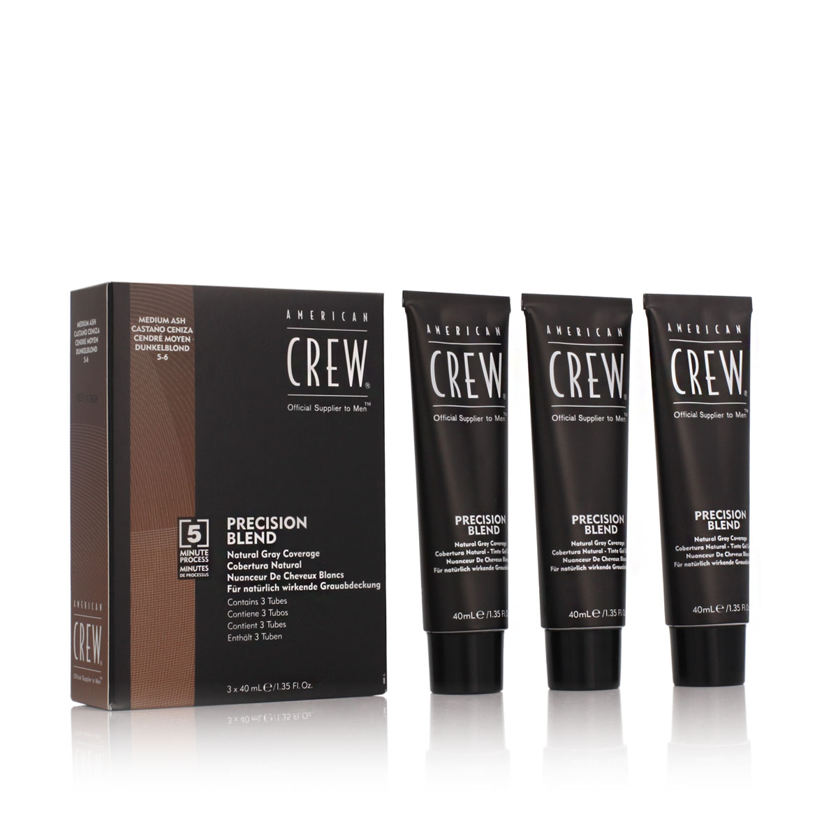 American Crew Precision Blend Natural Grey Blending Hair Color 3x40ml vyri&scaron;ka plaukų priemonė