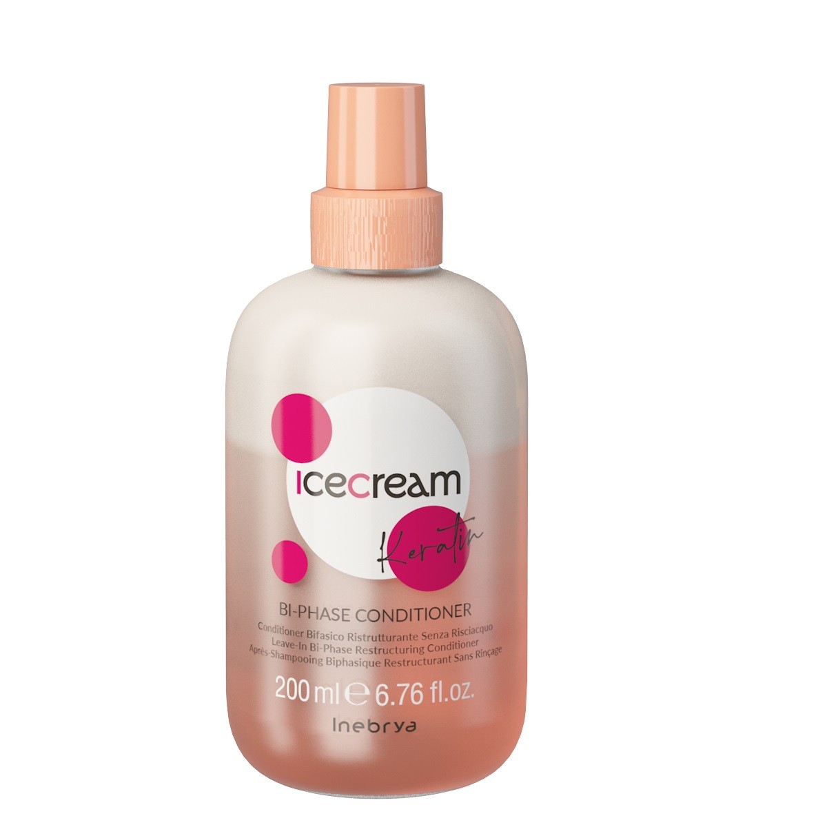 Inebrya Ice Cream Keratin Bi-Phase Conditioner Plaukų kondicionierius Unisex