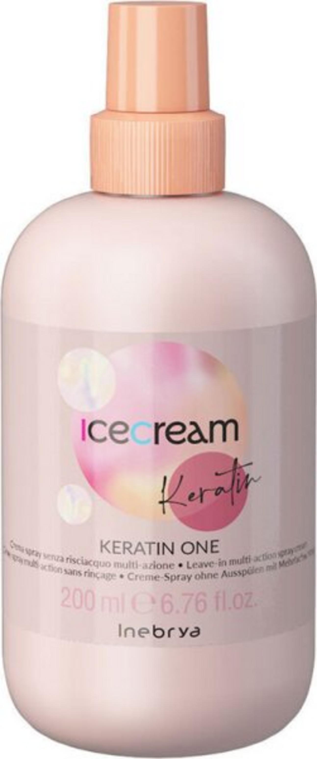 Inebrya Ice Cream Keratin Keratin One 200ml paliekama priemonė plaukams