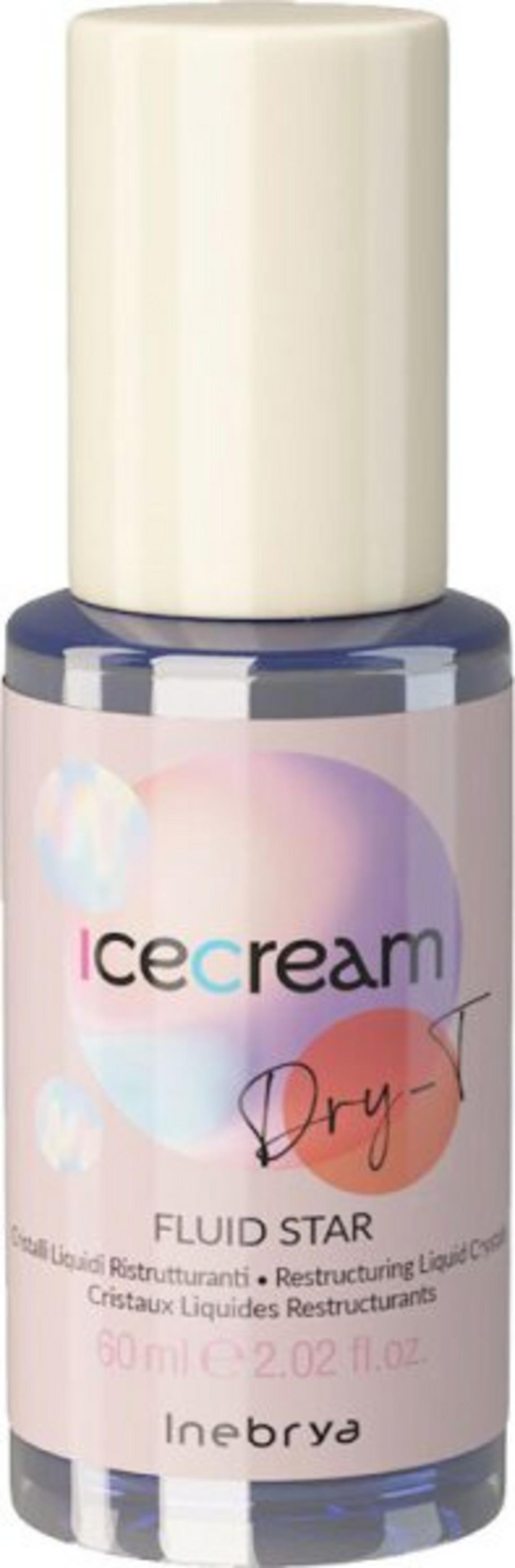 Inebrya Ice Cream Dry-T Fluid Star Restructuring Liquid Crystals Nenuplaunama plaukų priežiūros priemonė Unisex