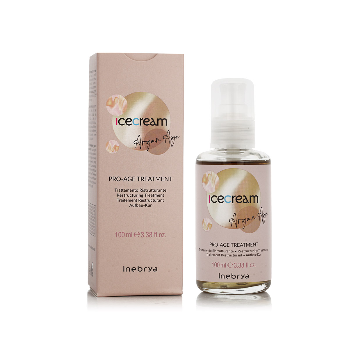 Inebrya Ice Cream Argan Age Pro-Age Treatment Plaukų aliejus ir serumas Plaukų aliejai, serumai ir ampulės Unisex
