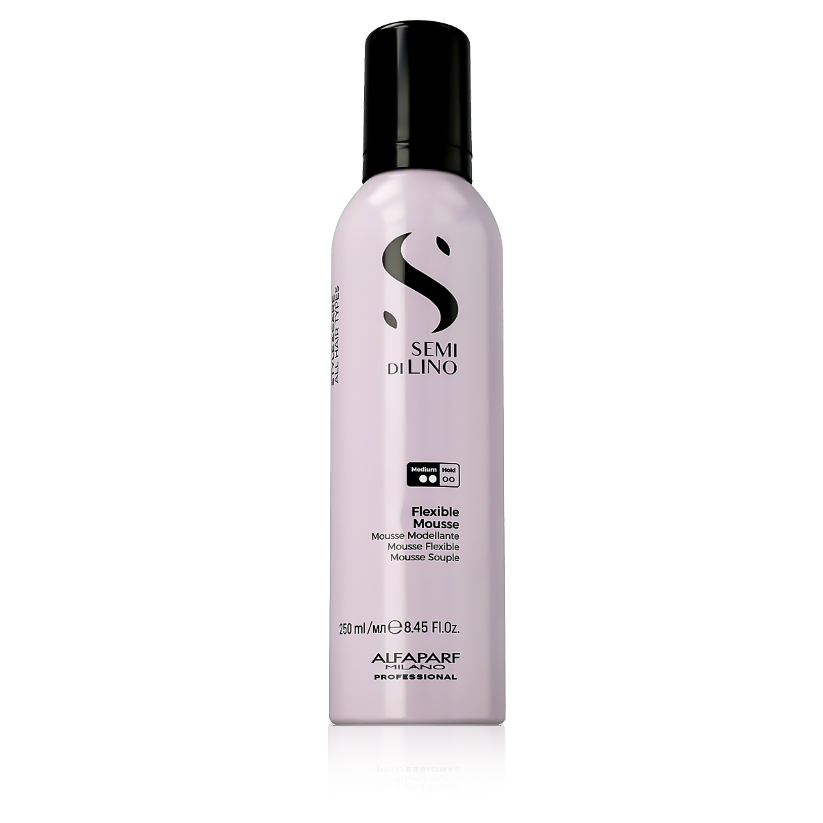 AlfaParf Milano Semi Di Lino Style & Care Flexible Mousse 250ml plaukų putos