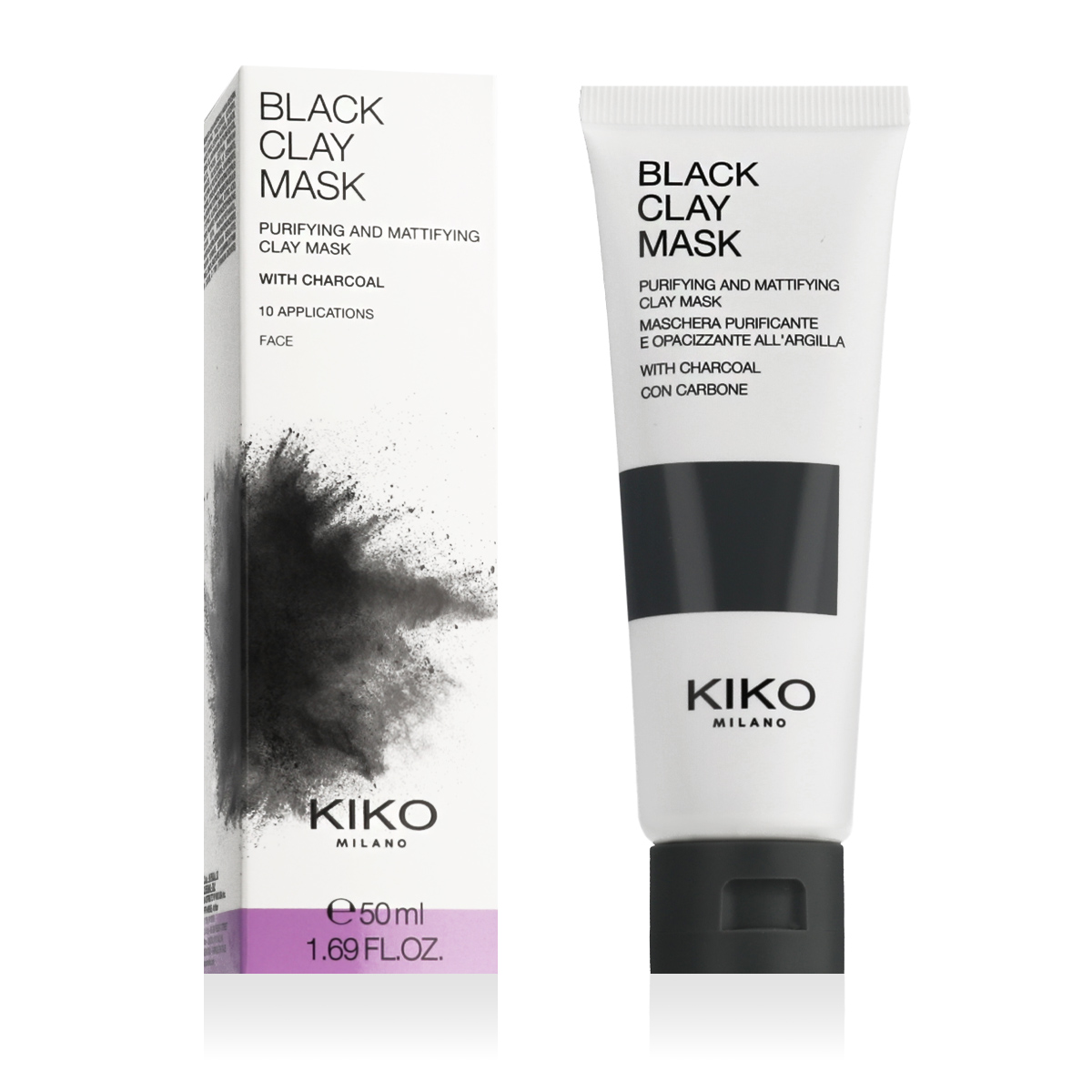 KIKO MILANO Black Clay Mask 50ml Veido kaukė