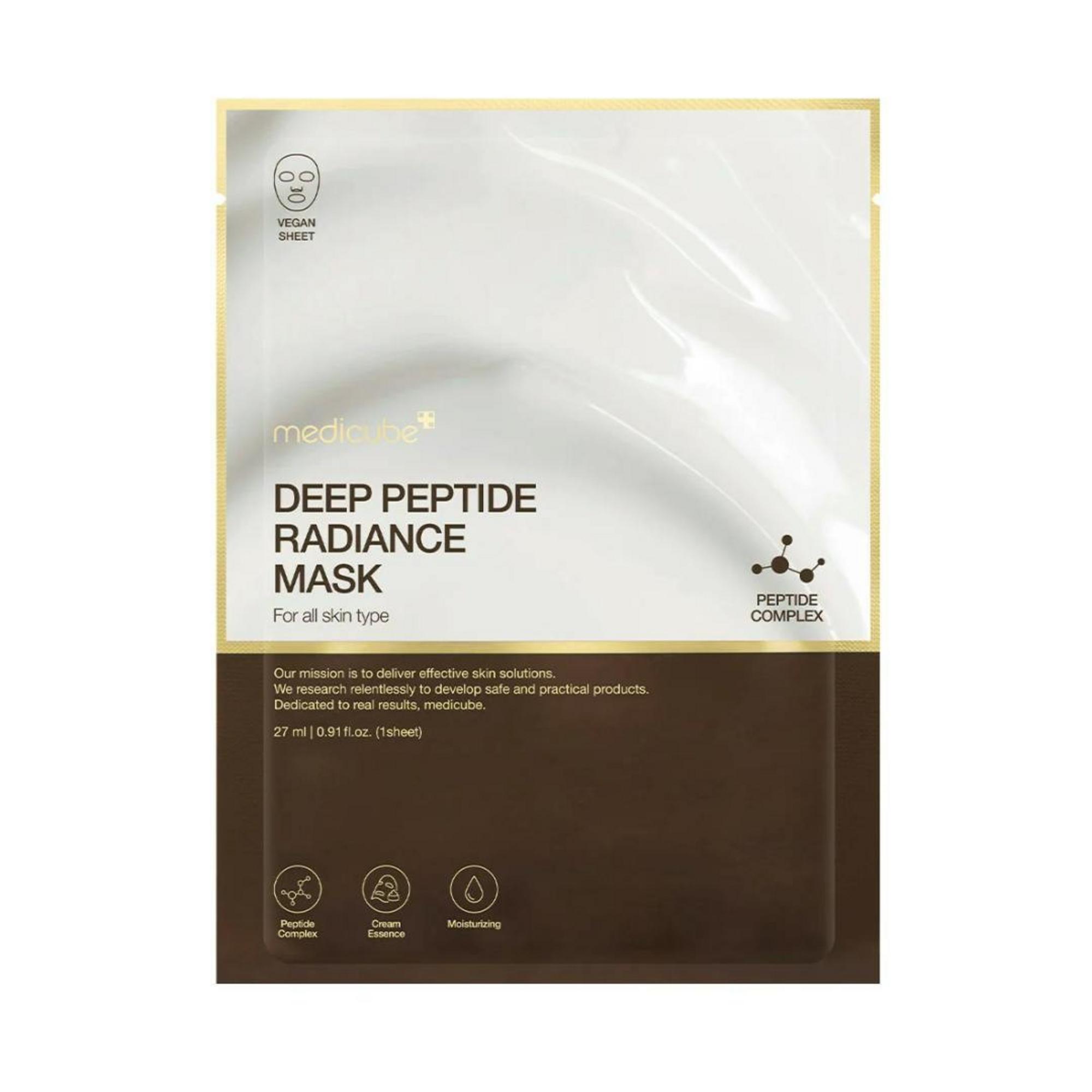 Medicube Brightening face mask Deep Peptide Radiance Mask 27 ml 27ml Moterims