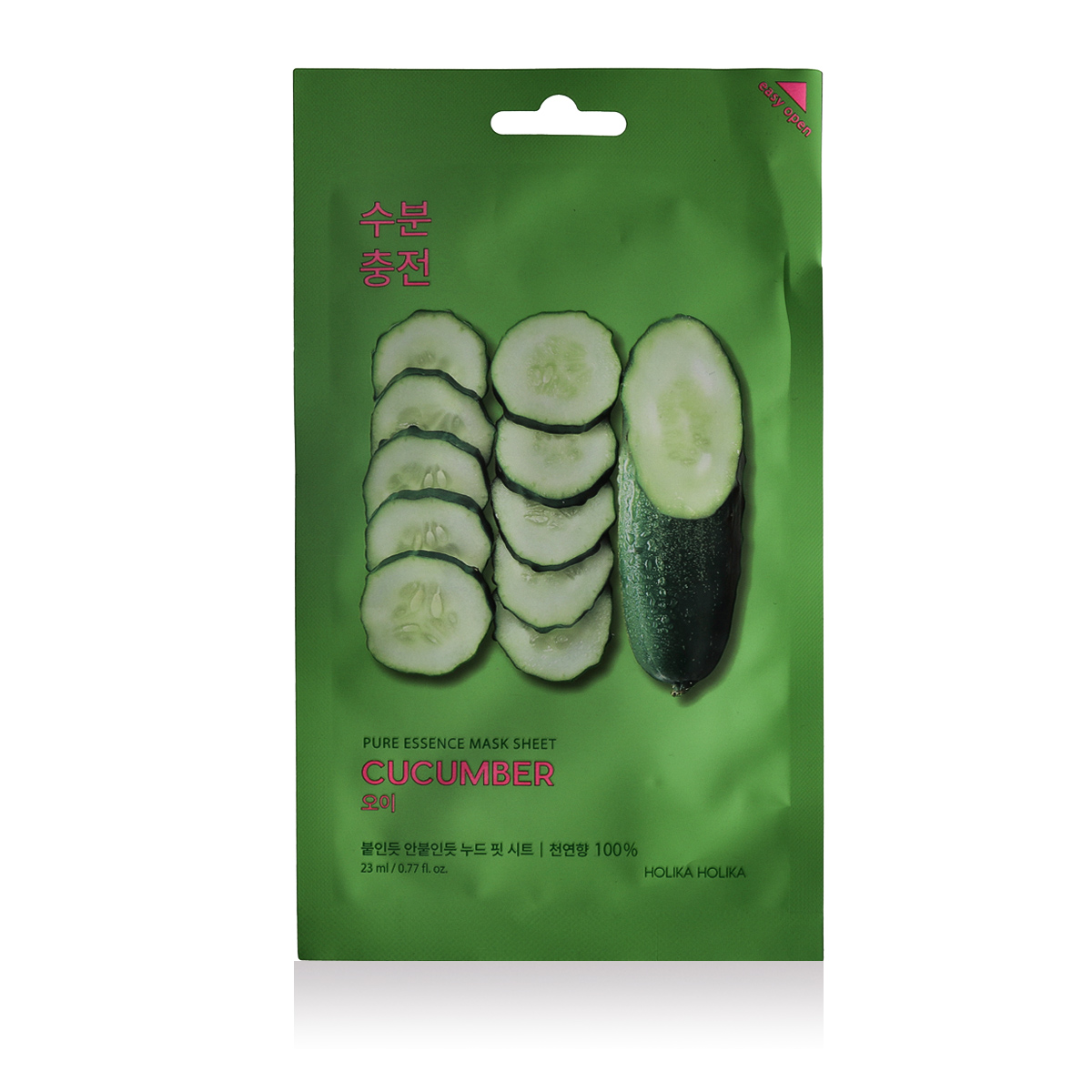 Holika holika Pure Essence Mask Sheet Cucumber Veido kaukė Unisex