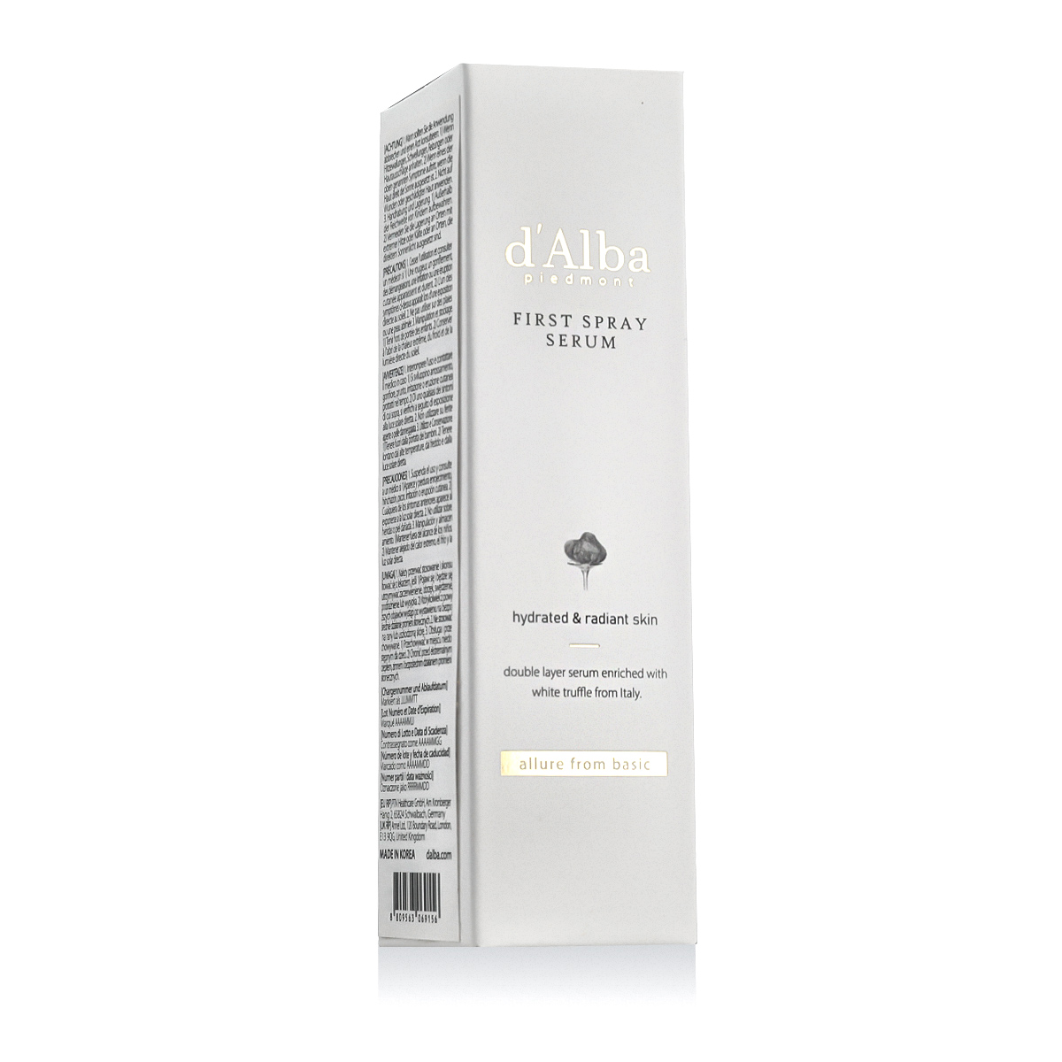 d'Alba White Truffle First Spray Serum Odos serumas Veido serumas Moterims