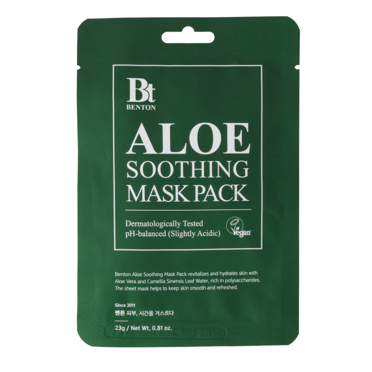 Benton Aloe Soothing Mask Pack 23ml Veido kaukė