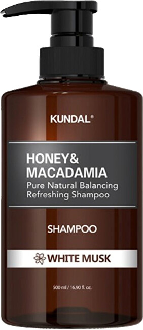 KUNDAL Moisturizing Shampoo Honey & Macadamia White Musk (Pure Natural Balancing Refreshing Shampoo) Plaukų &scaron;ampūnas Moterims