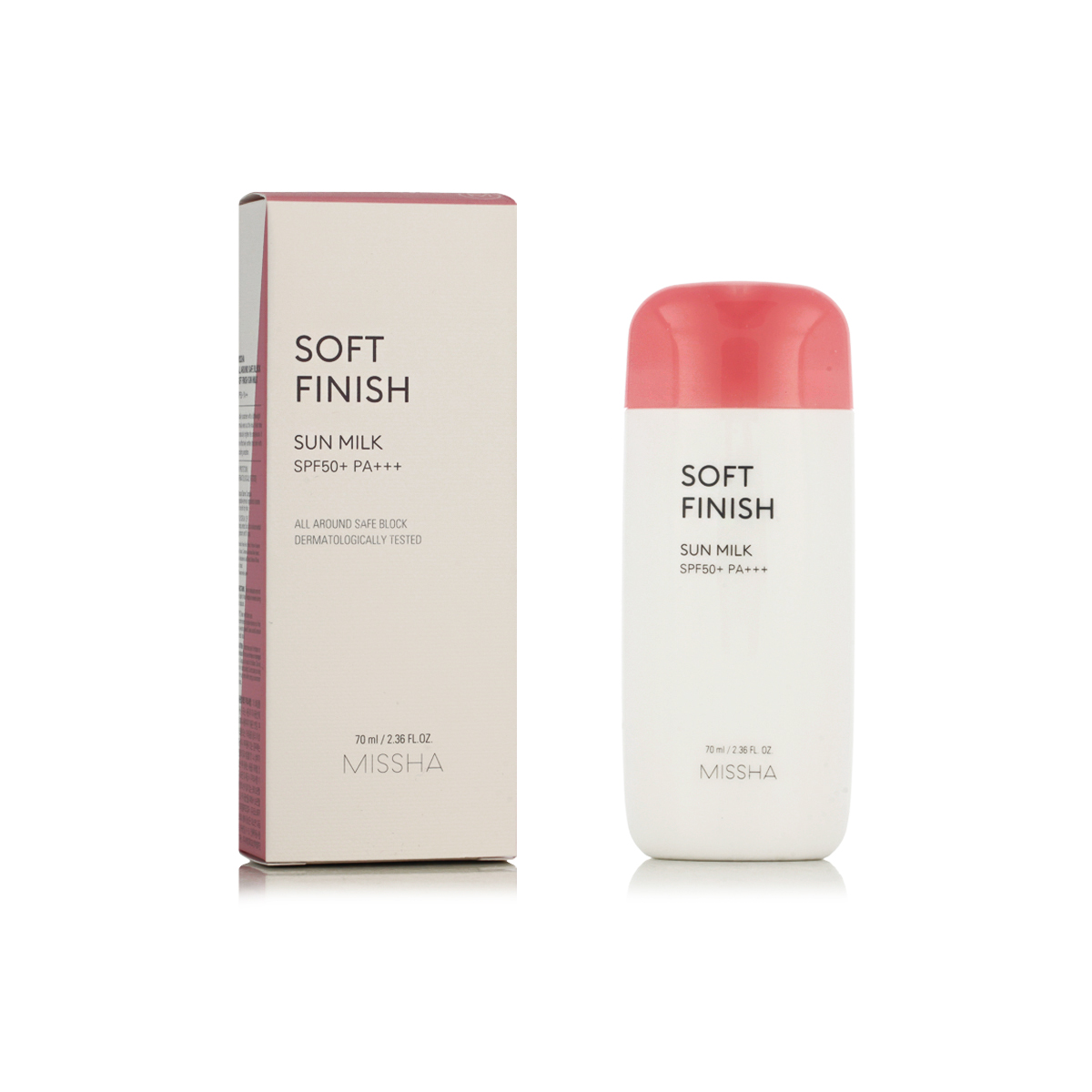 Missha All Around Safe Block Soft Finish Sun Milk 70ml veido apsauga