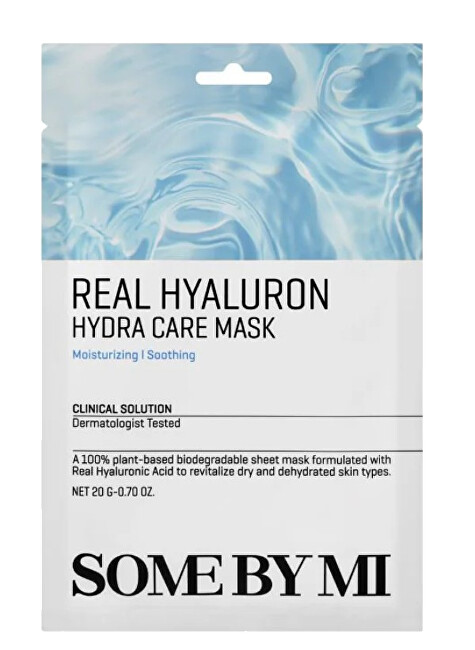 Some by mi , Real Hyaluron, Hydrating, Sheet Mask, For Face, Drėkinamasis veido kremas Moterims