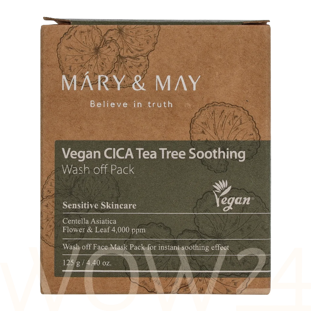 Mary & May Mary & May Cica Tea Tree Soothing Wash Off Pack Veido kaukė Moterims