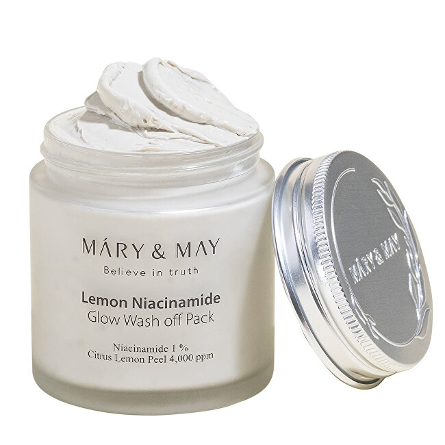 MARY & MAY Brightening face mask Lemon Niacinamide Glow Wash off Pack Veido prausiklis Moterims