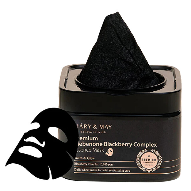MARY & MAY Mary & May Premium Idebenone Blackberry Complex Essence Mask 20 piece Vyrams