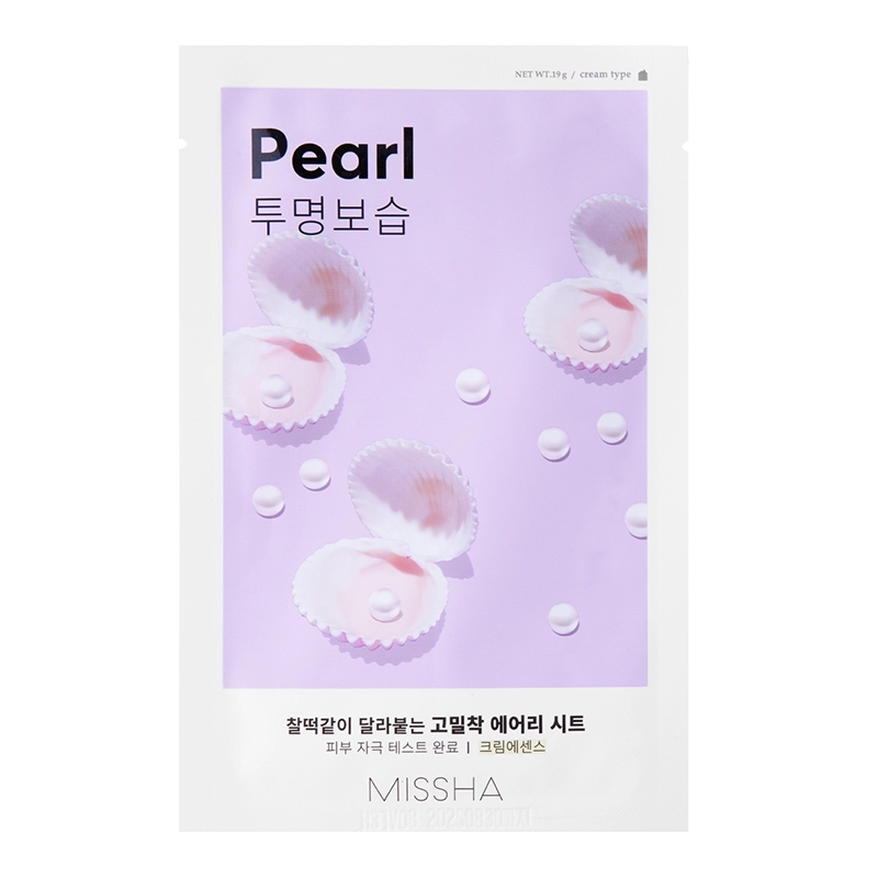 Missha Airy Fit Sheet Mask Pearl 19g Veido kaukė