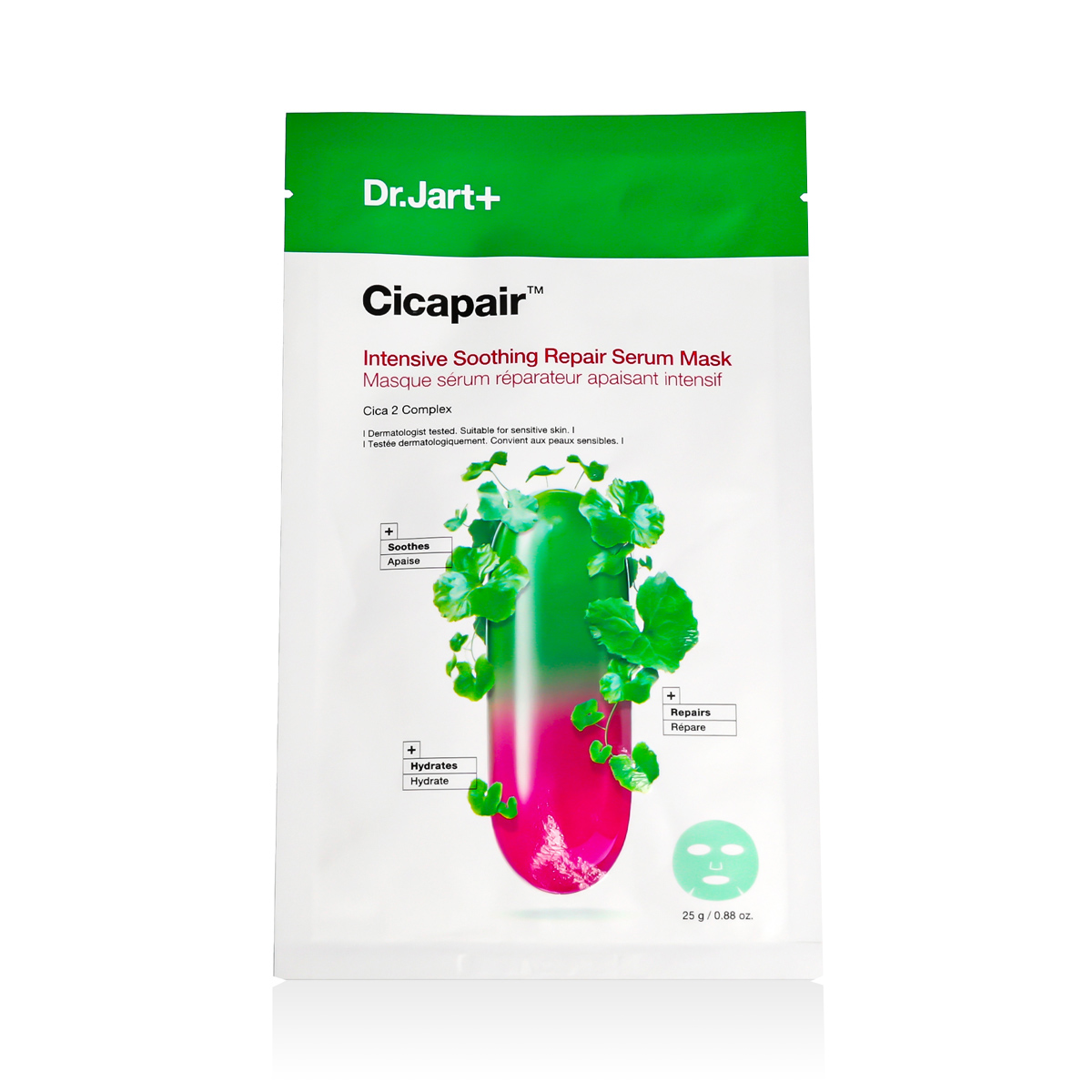 Dr. Jart+ Cicapair Intensive Soothing Repair Serum Mask 25g Veido kaukė