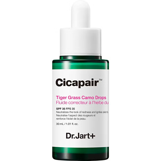 Dr.jart+ Cicapair Tiger Grass Camo Drops Odos serumas Veido priemonė raudonuojančiai ir jautriai odai Unisex