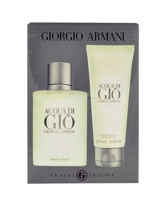 Giorgio Armani Acqua di Gio Pour Homme 50ml Edt 50ml + 75ml aftershave balm Kvepalai Vyrams EDT Rinkinys (Pažeista pakuotė)