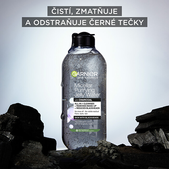 Garnier Pure Active micellar water with active carbon (Micellar Purifying Jelly Water) 400ml makiažo valiklis