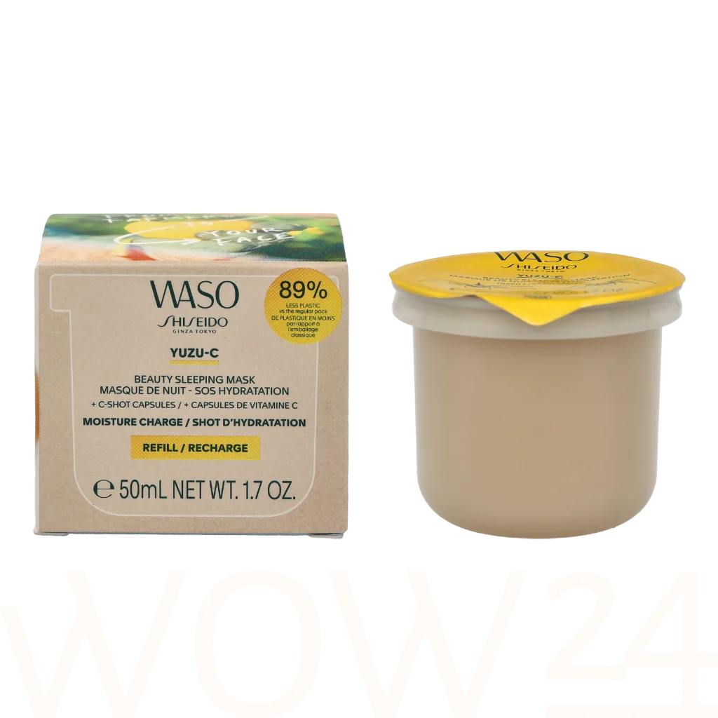 Shiseido Shiseido WASO Yuzu-C Beauty Sleeping Mask - Refill 50 ml natūrali veido odos priežiūros priemonė