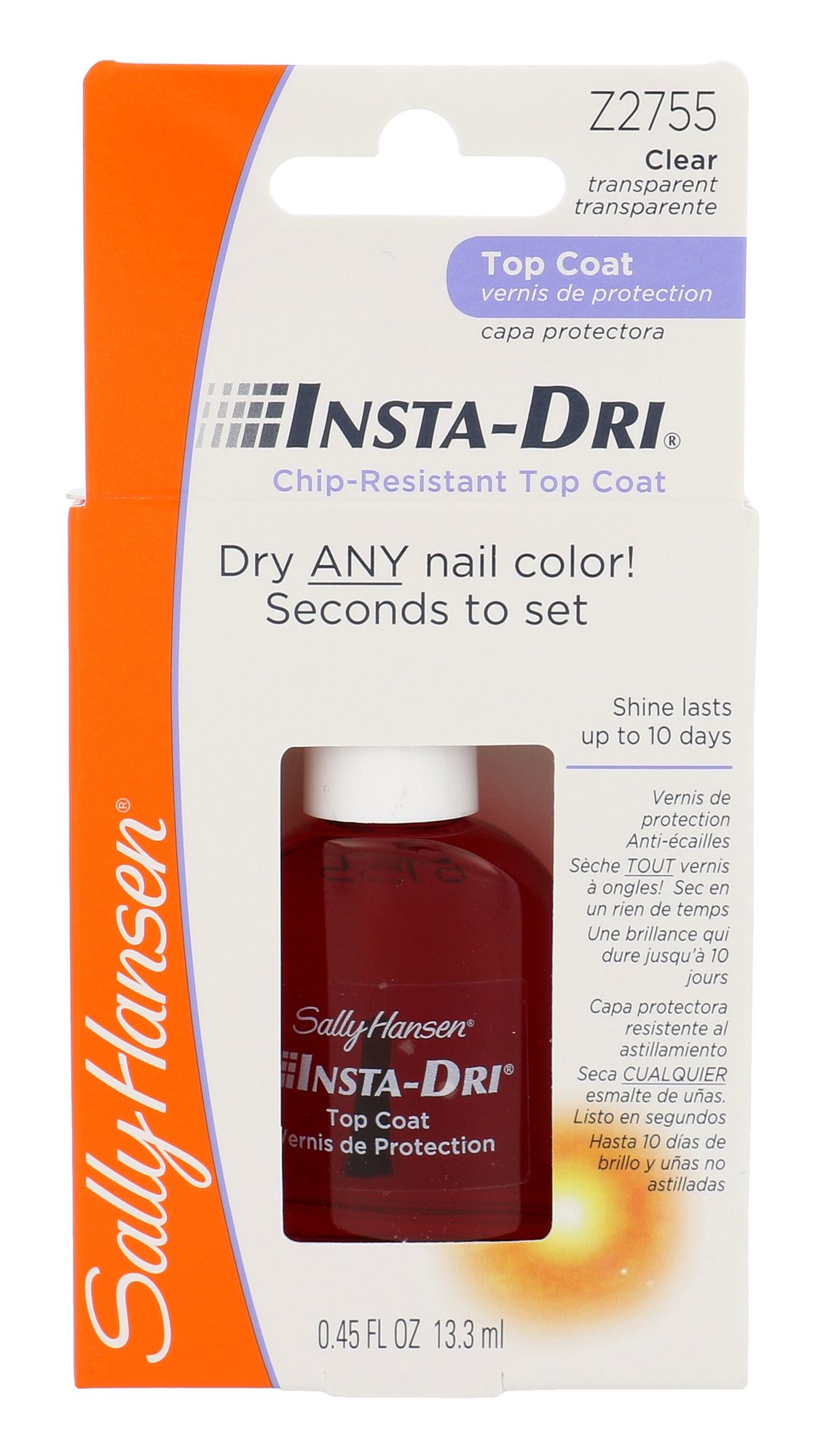Sally Hansen Insta-Dri Chip-Resistant Top Coat 13.3 ml Damaged box