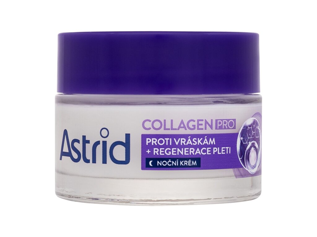 Astrid Collagen PRO Anti-Wrinkle And Regenerating Night Cream 50ml naktinis kremas (Pažeista pakuotė)