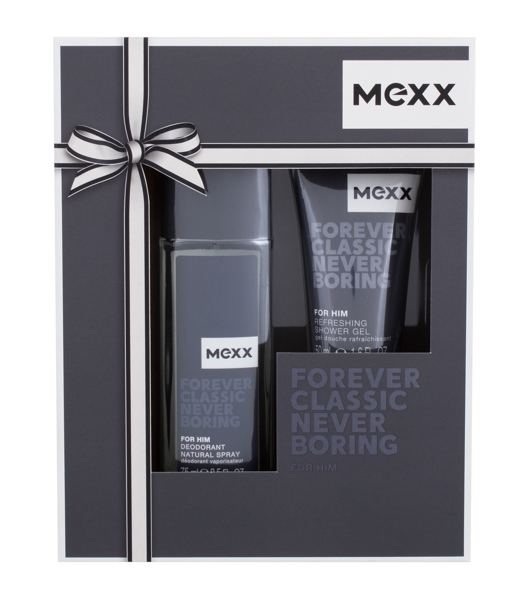 Mexx Forever Classic Never Boring 75ml Deodorant 75 ml + Shower Gel 50 ml dezodorantas Rinkinys (Pažeista pakuotė)