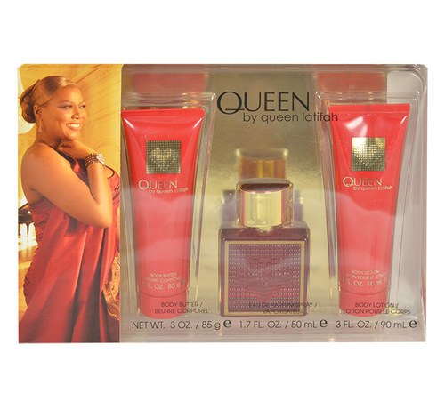 Queen Latifah Queen 50ml Edp 50ml + 85g body butter + 90ml body milk Kvepalai Moterims EDP Rinkinys (Pažeista pakuotė)