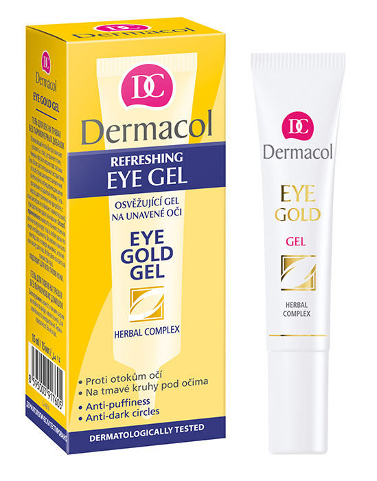 Dermacol Eye Gold 15ml paakių gelis (Pažeista pakuotė)
