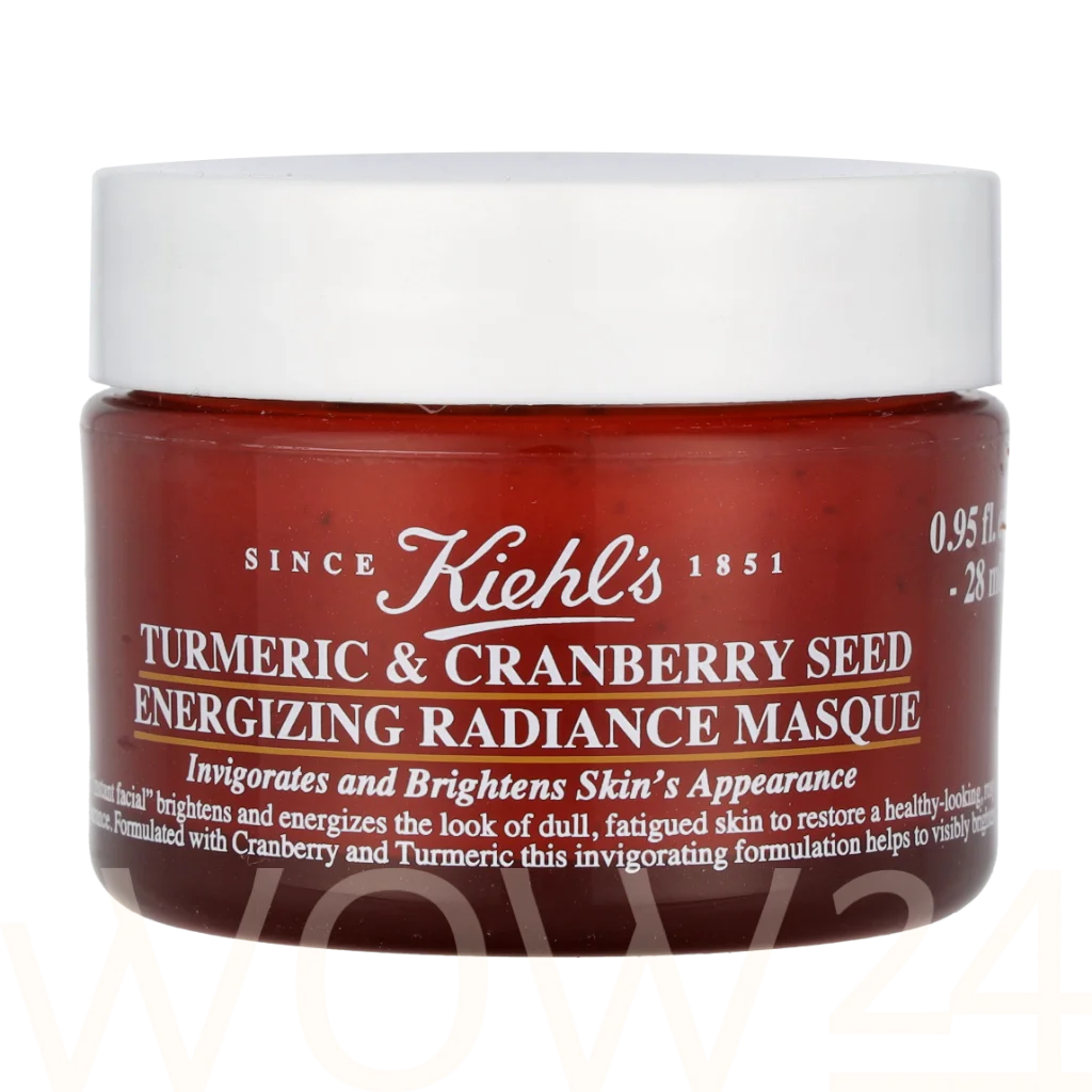 Kiehl's Kiehl's Turmeric & Cranberry Seed Energizing Radiance Masks 28 ml natūrali veido odos priežiūros priemonė