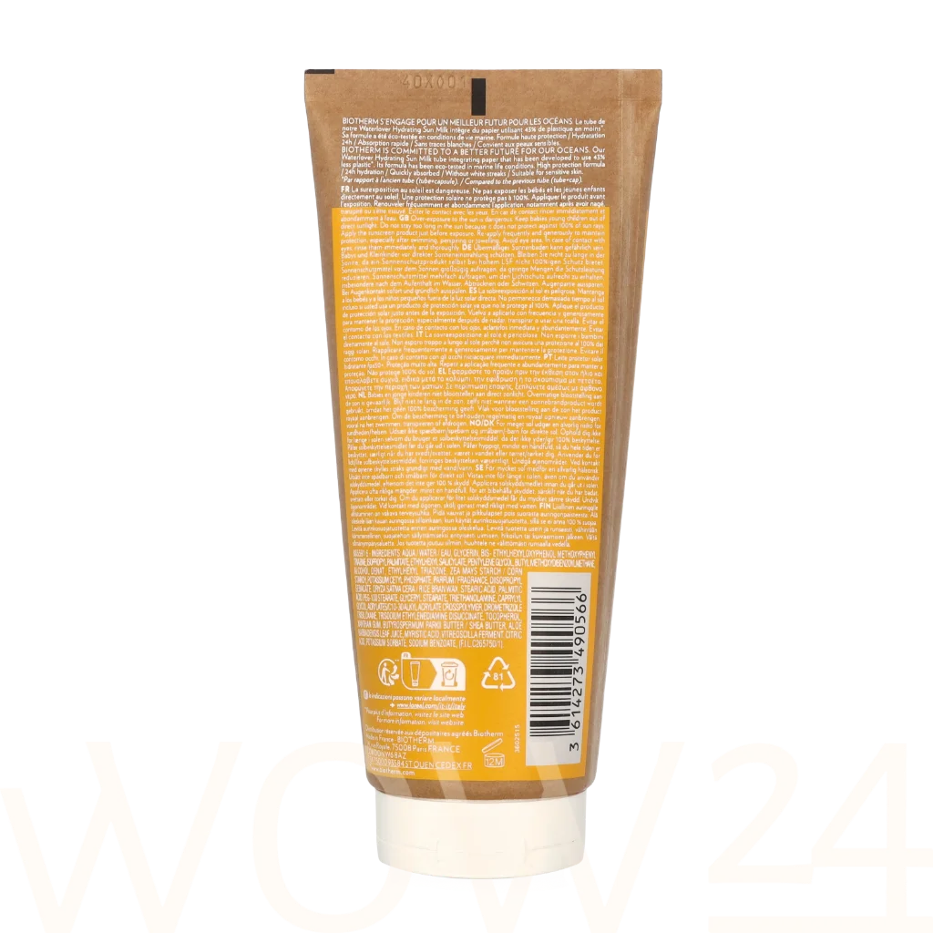 Biotherm Biotherm Waterlover Hydrating Sun Milk Tube SPF50+ 200 ml Unisex Įdegio losjonai