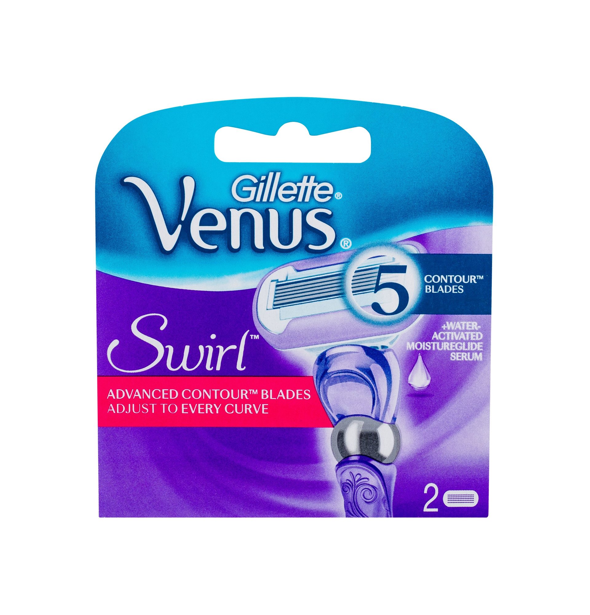Gillette Venus Swirl 2vnt skustuvo galvutė (Pažeista pakuotė)