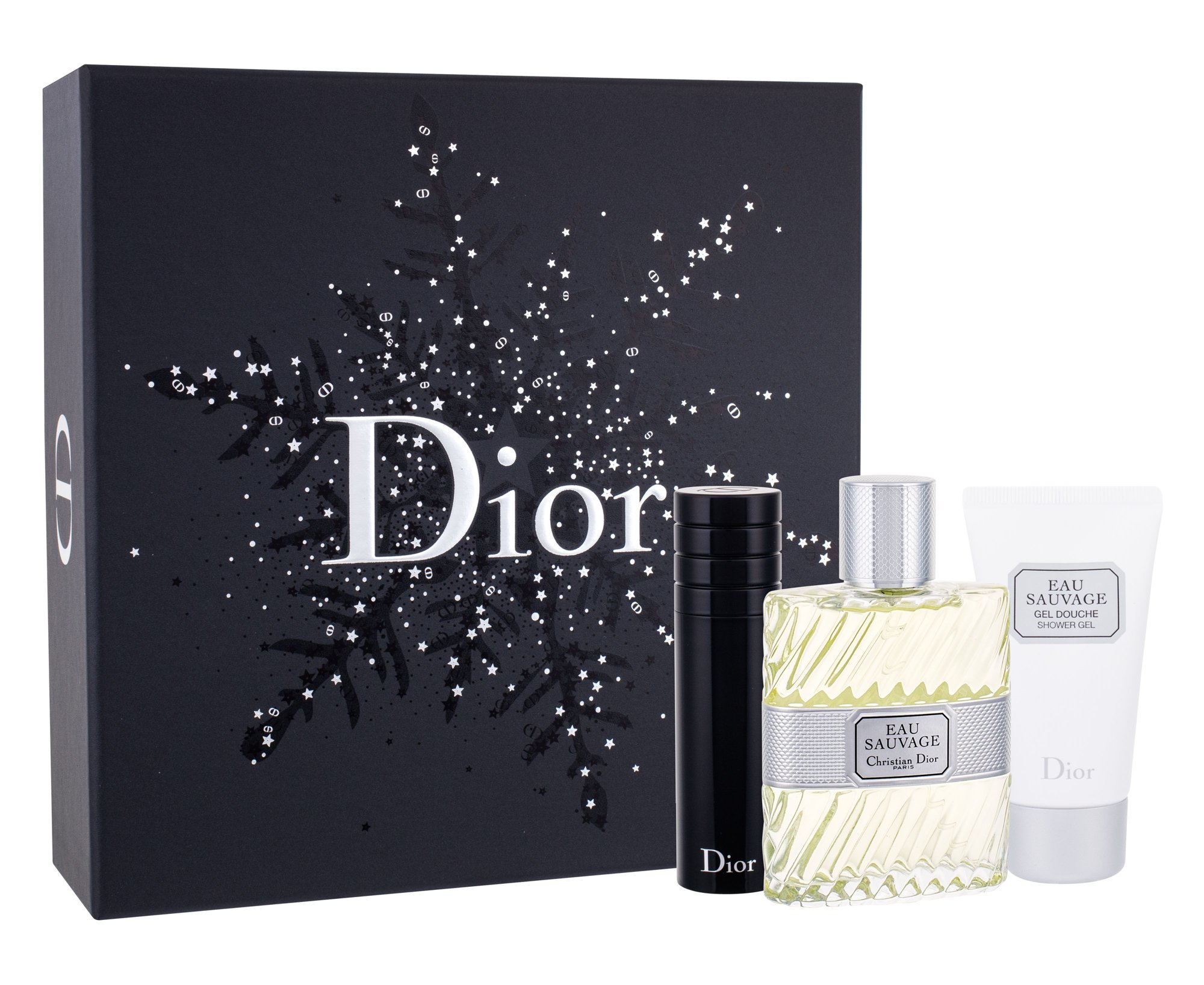 Christian Dior Eau Sauvage 100ml Edt 100 ml + Shower gel 50 ml + Edt Refillable 10ml Kvepalai Vyrams EDT Rinkinys