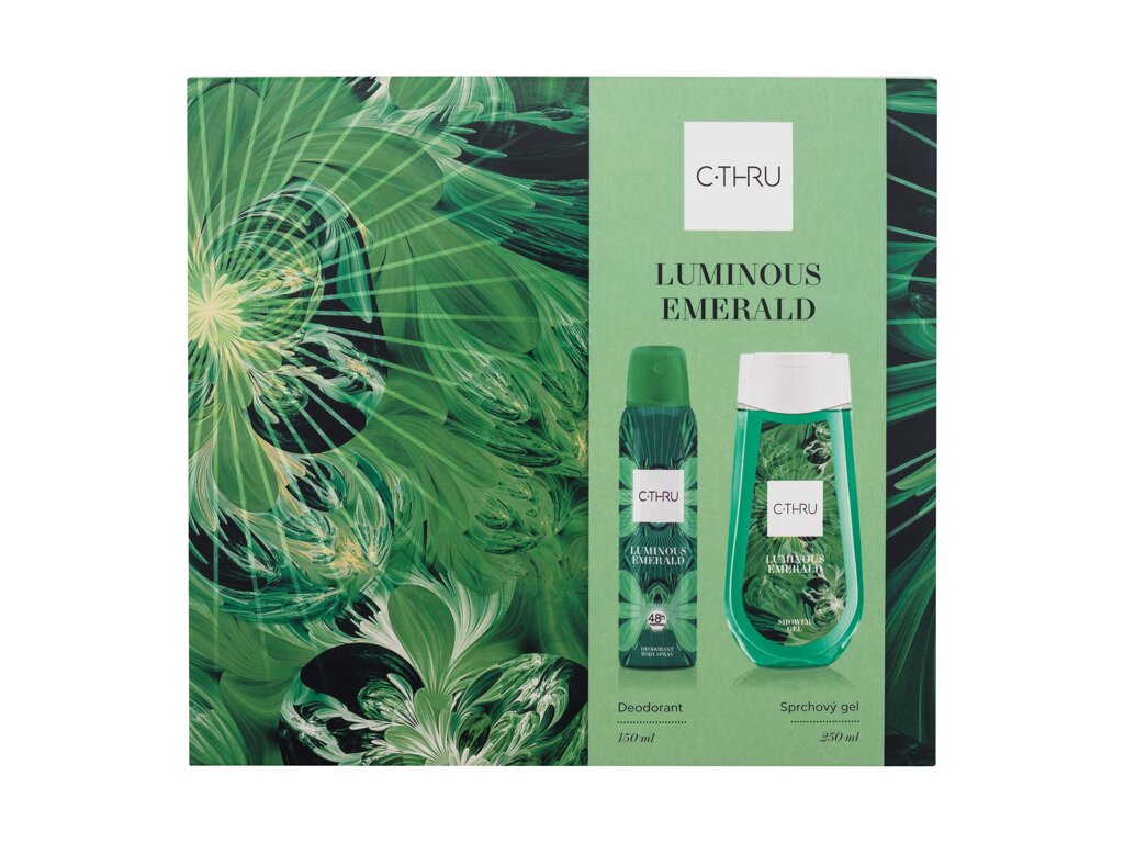 C-THRU Luminous Emerald 150ml Deodorant 150 ml + Shower Gel 250 ml dezodorantas Rinkinys (Pažeista pakuotė)