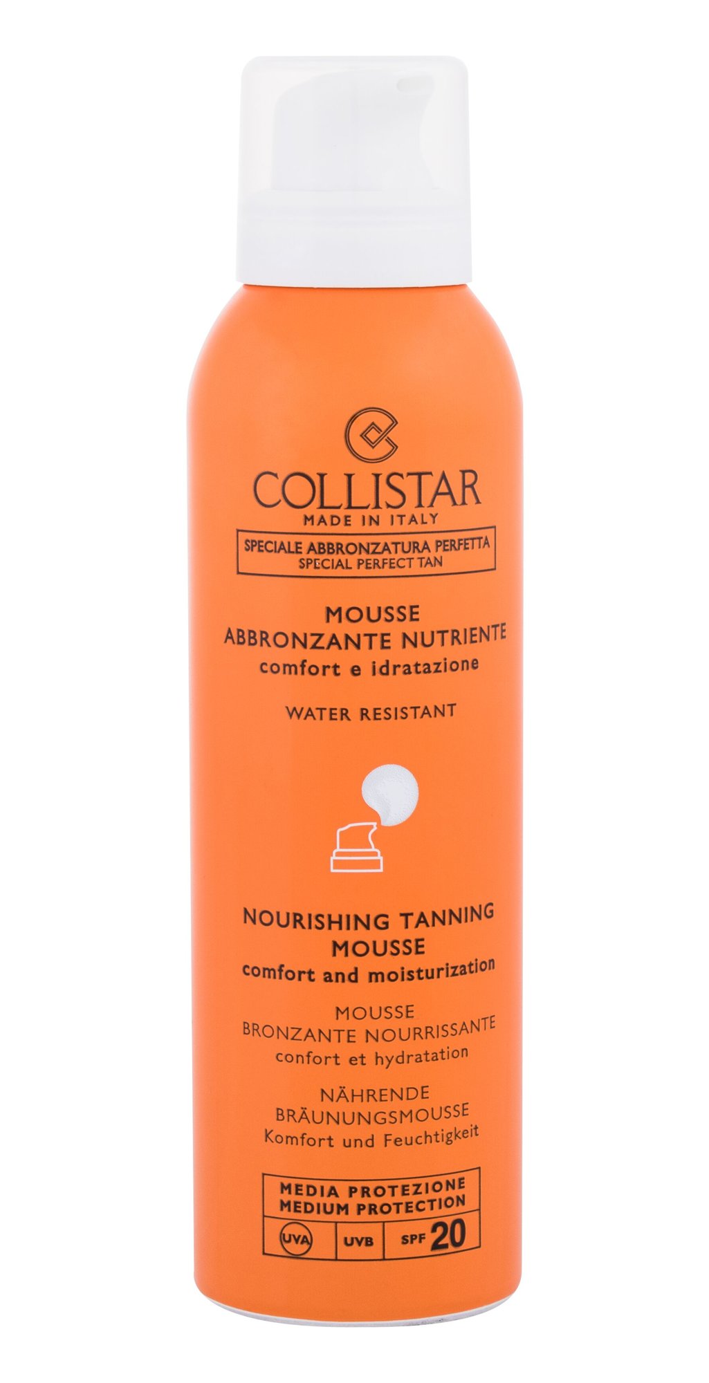 Collistar Special Perfect Tan Nourishing Tanning Mousse 200ml įdegio losjonas
