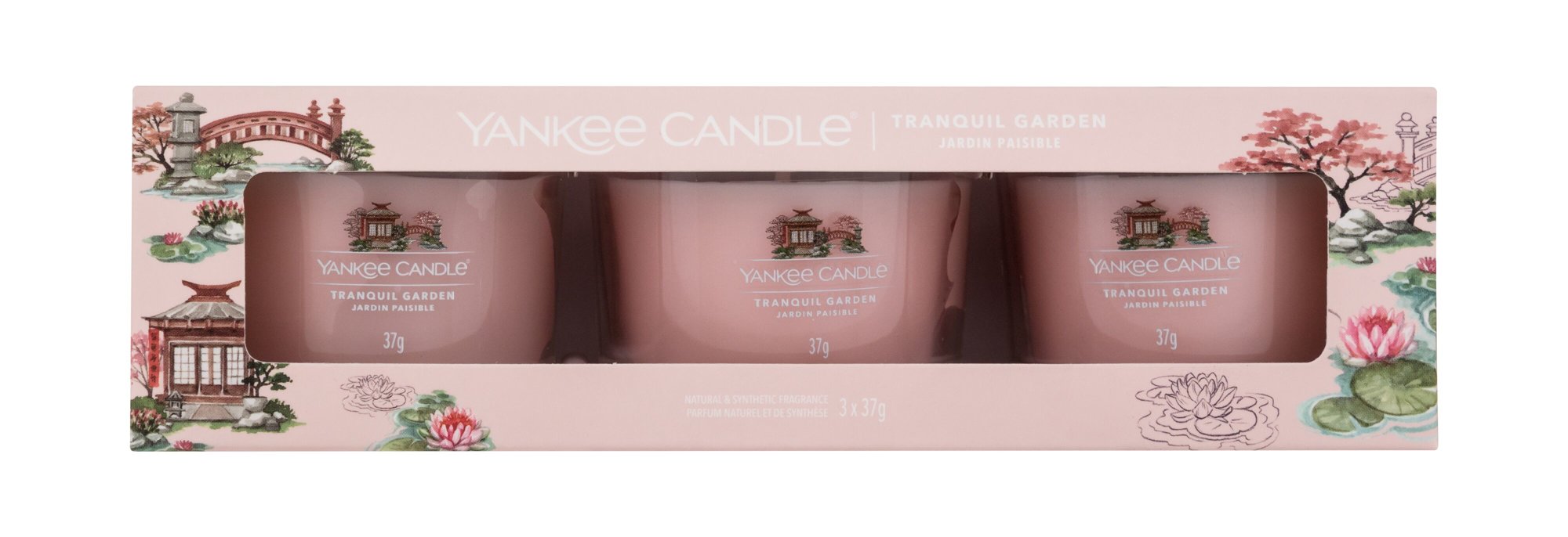 Yankee Candle Tranquil Garden 37g Scented Candle 3 x 37 g Kvepalai Unisex Scented Candle Rinkinys