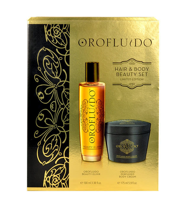 Orofluido Beauty Elixir 100ml 100ml Orofluido Beauty Elixir + 175ml Orofluido Perfumed Body Cream plaukų aliejus Rinkinys