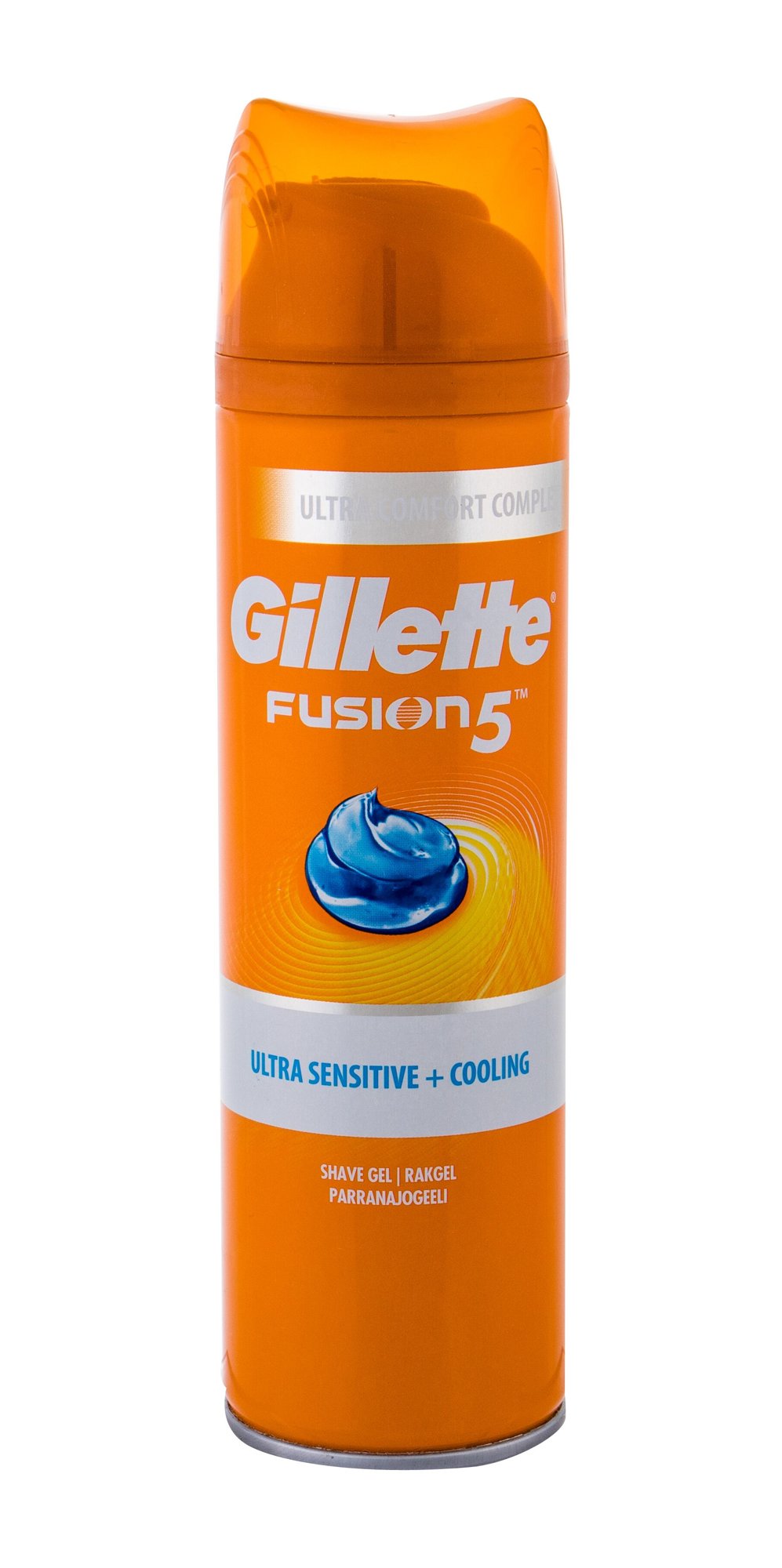 Gillette Fusion 5 Ultra Sensitive + Cooling 200ml skutimosi gelis (Pažeista pakuotė)