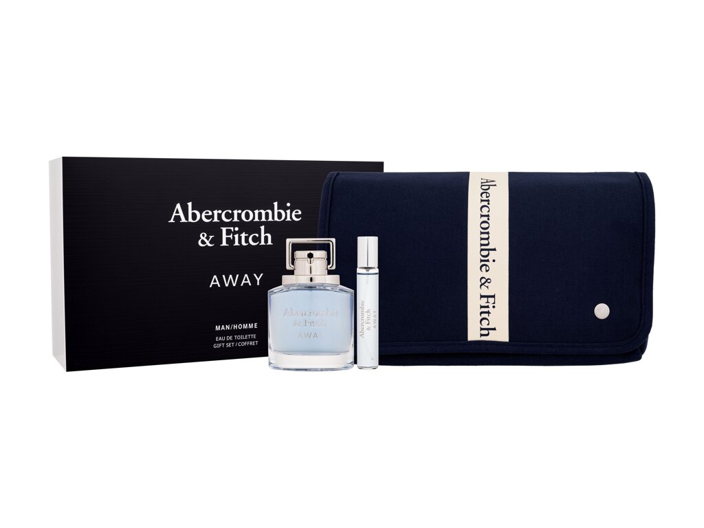 Abercrombie & Fitch Away 100ml Edt 100 ml + Edt 15 ml + Cosmetic Bag Kvepalai Vyrams EDT Rinkinys (Pažeista pakuotė)